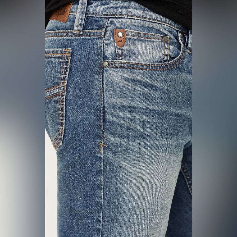 Moonshine Spirit by Brad Paisley Light Wash Slim Straight Stretch Denim 30x31 - Picture 2 of 16